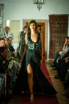 Deep Button Down Gown