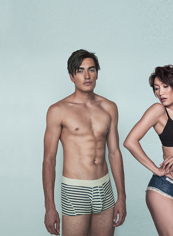 A Striped Boxer Brief