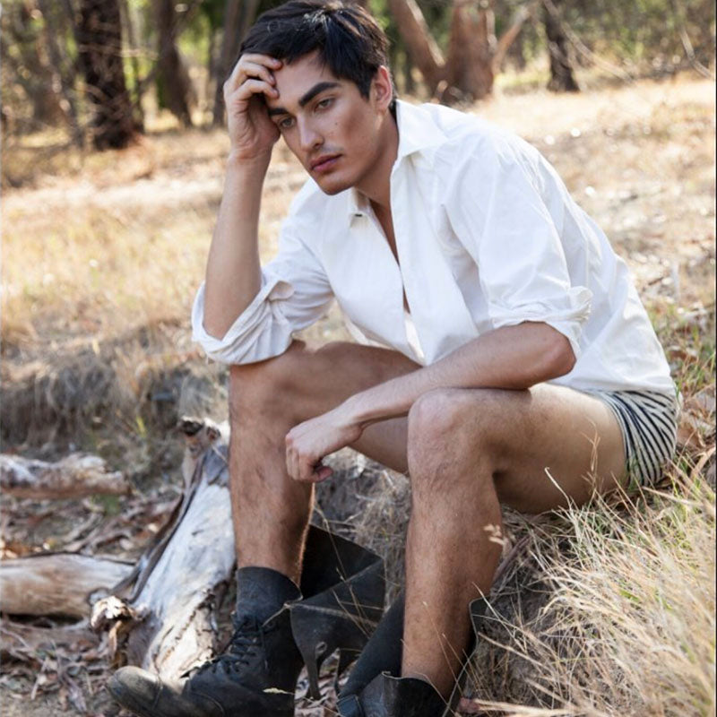 A Striped Hemp Boxer Brief